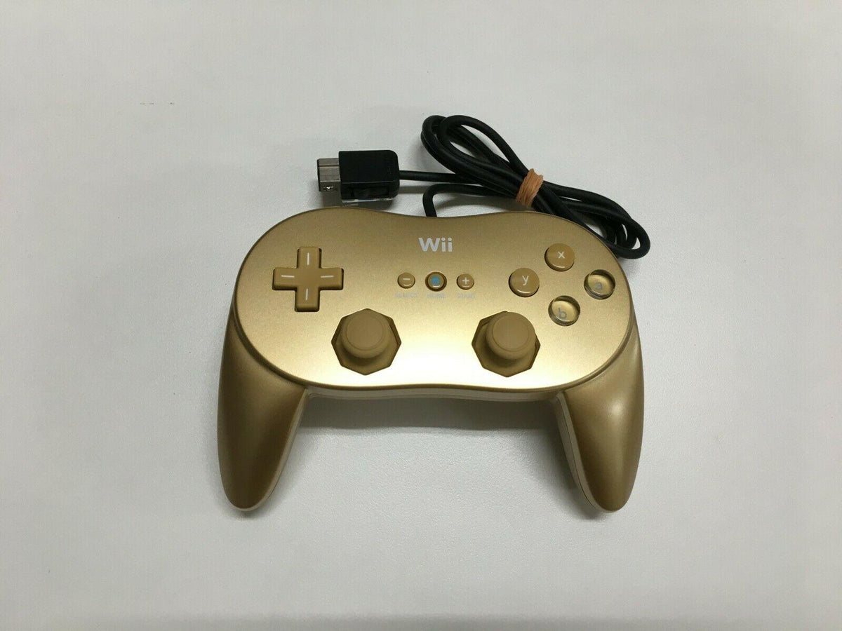 Unvaulted Games - Gold Wii Classic Controller Pro - Video Game - Wii