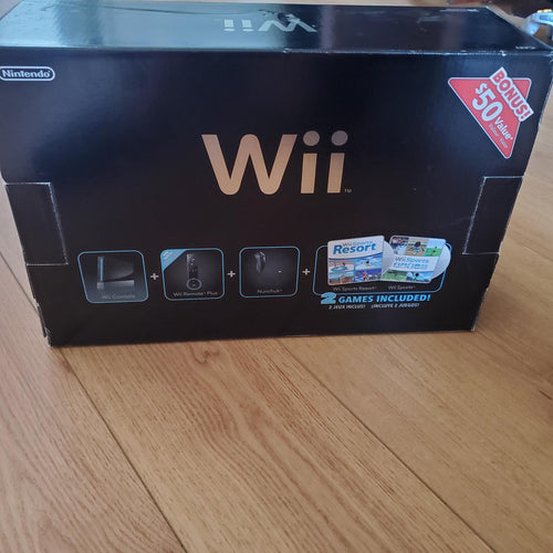 Black Nintendo Wii System [Wii Sports + Wi Sports Resort + Wii MotionPlus] - Wii