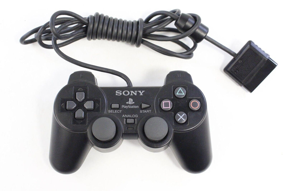 Unvaulted Games - Black Dual Shock Controller - Video Game - Playstation 2