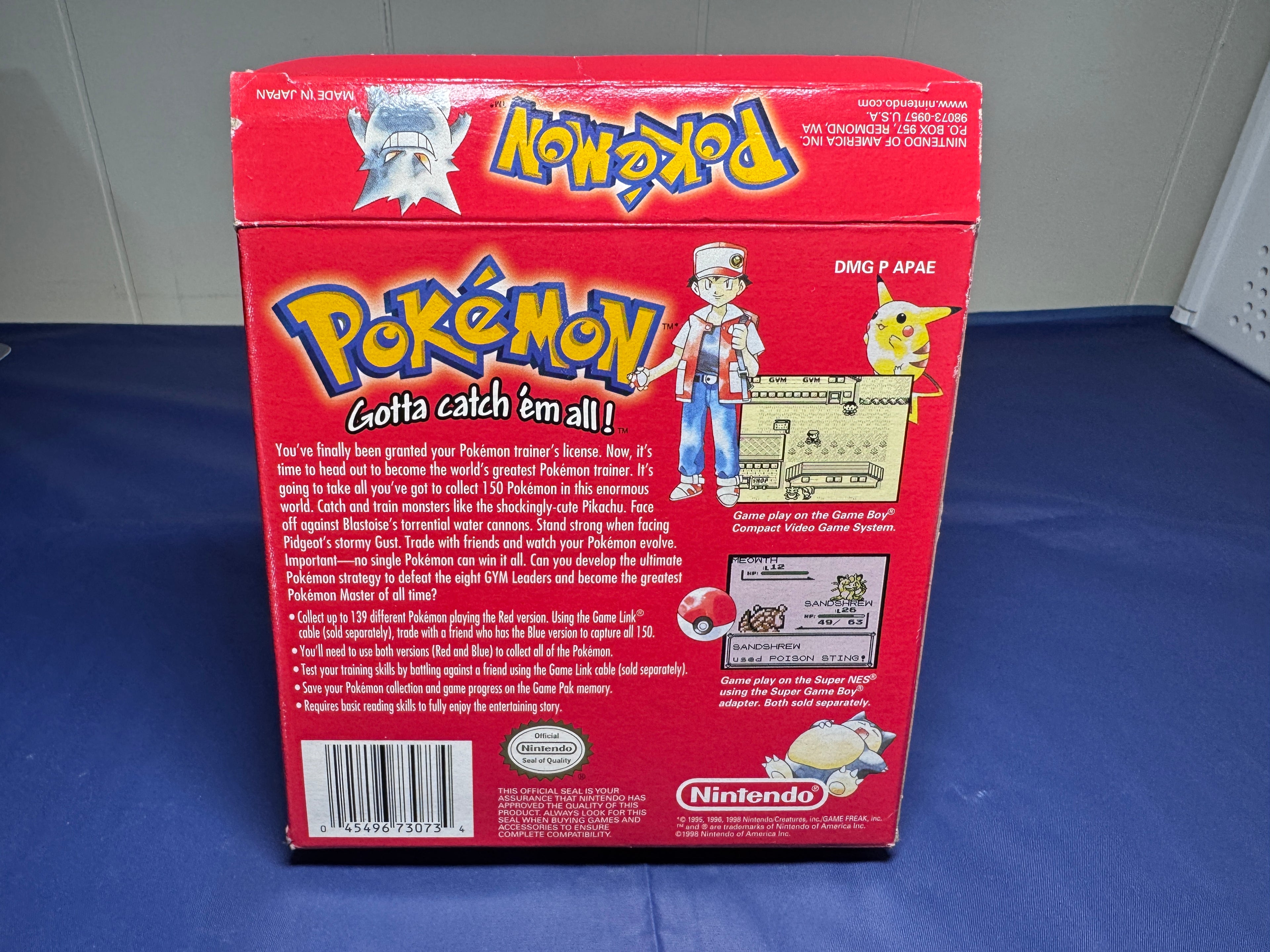 Pokemon Red - Nintendo Game Boy - Box And Game