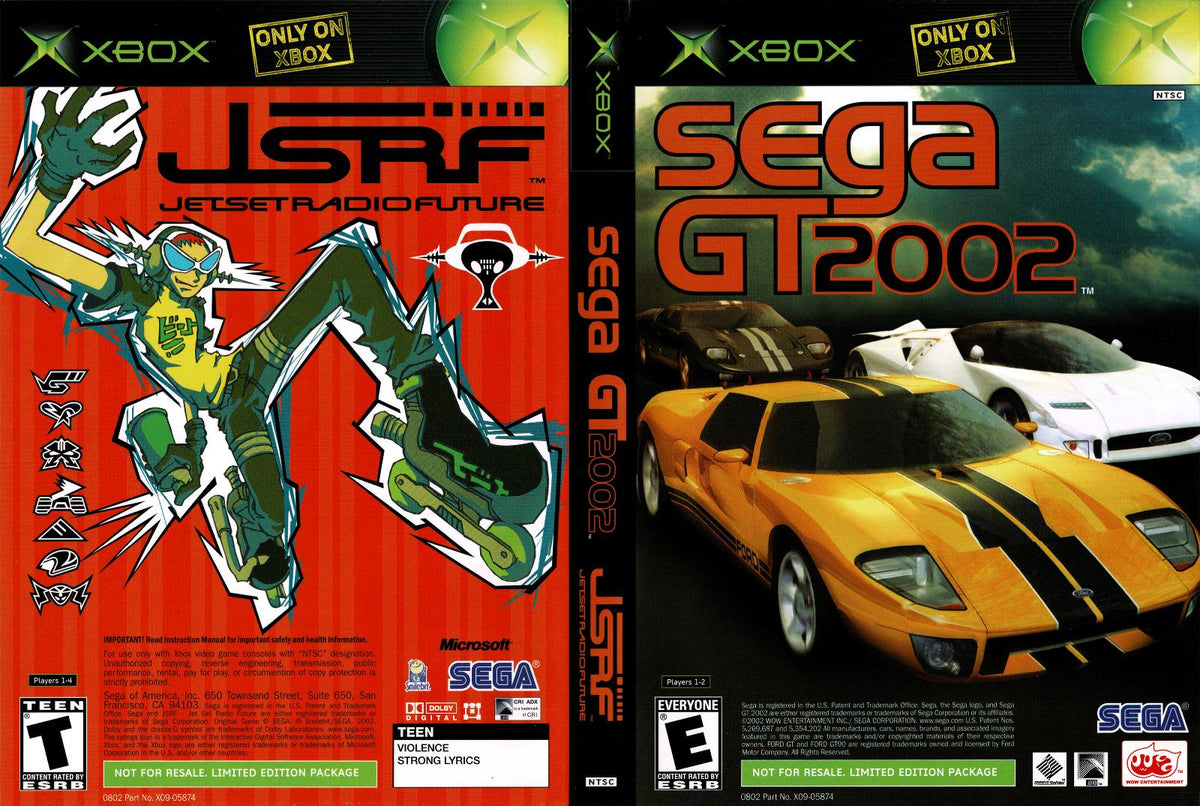 Unvaulted Games - Sega GT 2002 & JSRF - Video Game - Xbox