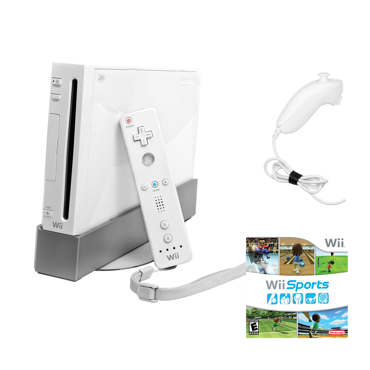 White Nintendo Wii - SPORTS BUNDLE - Wii